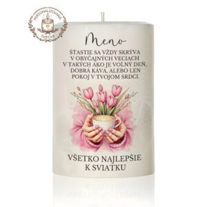 Narodeninová personalizovaná sviečka motív 3