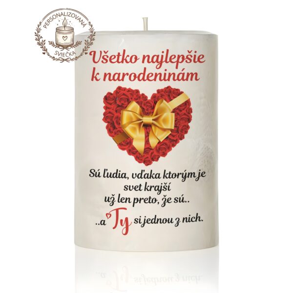 Narodeninová personalizovaná sviečka motív 25