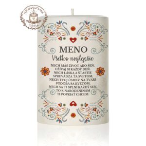 Narodeninová personalizovaná sviečka motív 20