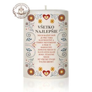 Narodeninová personalizovaná sviečka motív 19