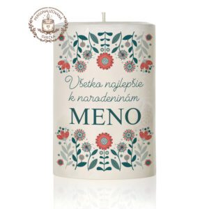 Narodeninová personalizovaná sviečka motív 18