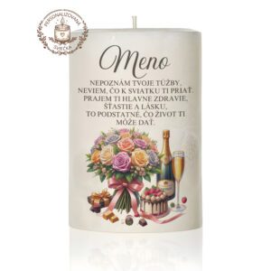 Narodeninová personalizovaná sviečka motív 17