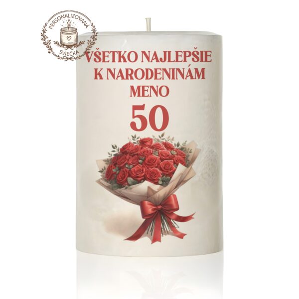 Narodeninová personalizovaná sviečka motív 15