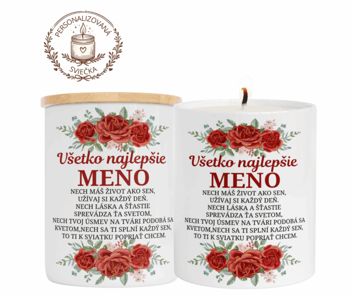 Personalizovaná sviečka k sviatku