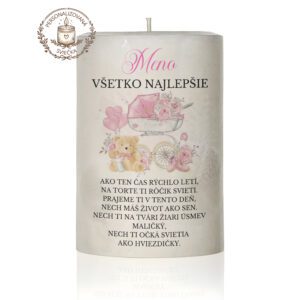 Sviečka ku krstu s menom – Motív 2