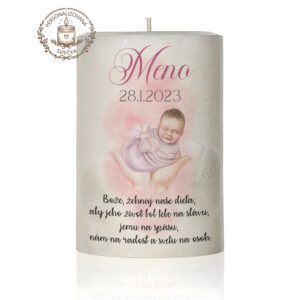 Sviečka ku krstu s menom – Motív 6