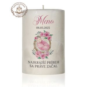 Sviečka ku krstu s menom – Motív 7