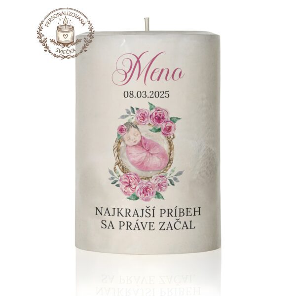 Sviečka ku krstu s menom – Motív 7