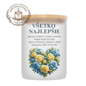 Personalizovaná darčeková sviečka v skle – k narodeninám a sviatku