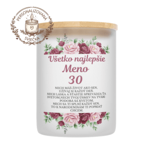 Personalizovaná darčeková sviečka v skle – k narodeninám a sviatku 3