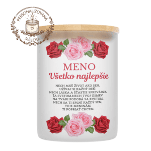Personalizovaná darčeková sviečka v skle – k narodeninám a sviatku 6