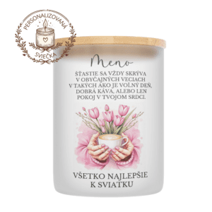 Personalizovaná darčeková sviečka v skle – k narodeninám a sviatku 7