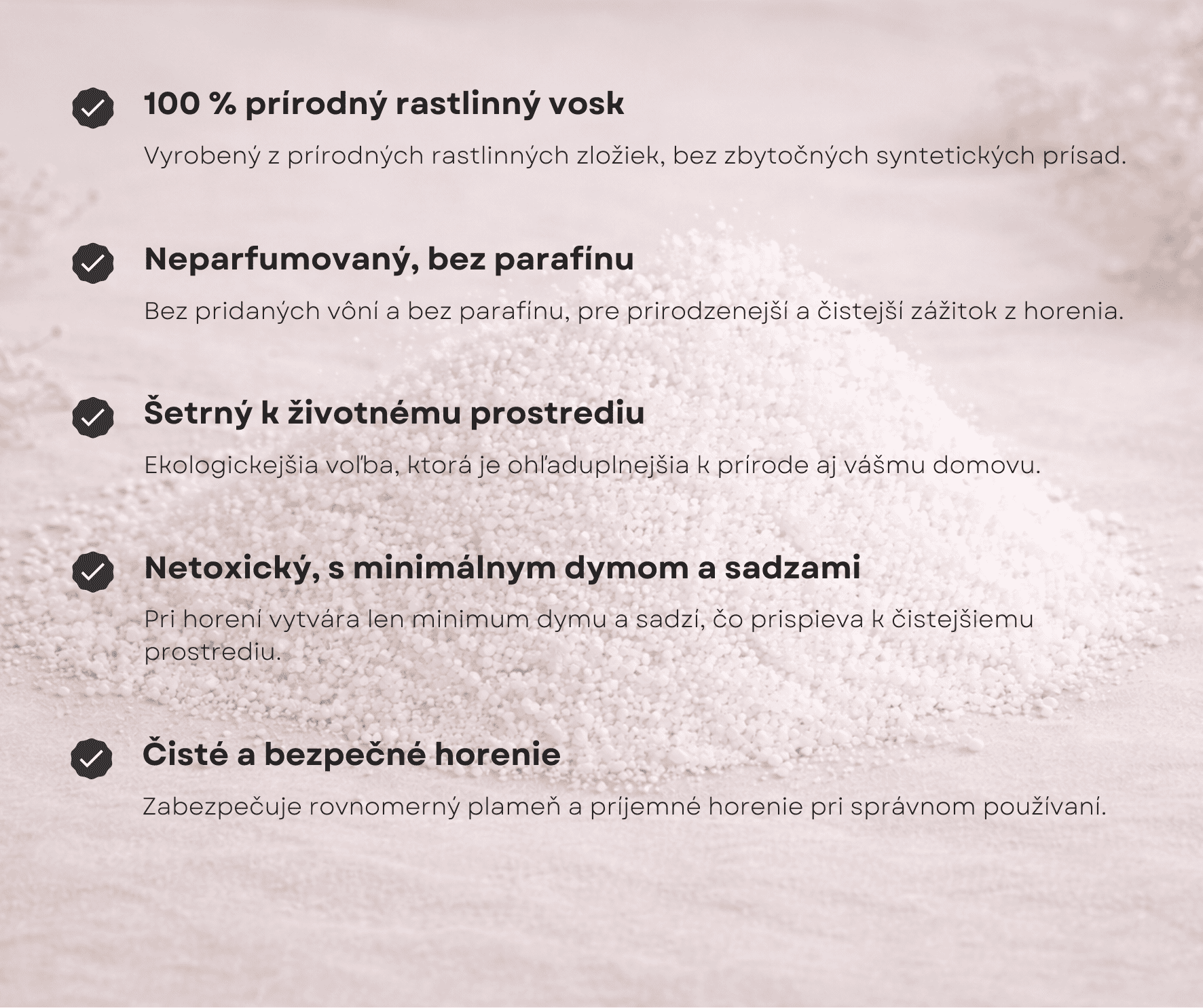 100 % prírodný rastlinný vosk