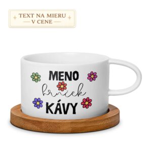 Hrnček – Meno + hrnček kávy (text na mieru)