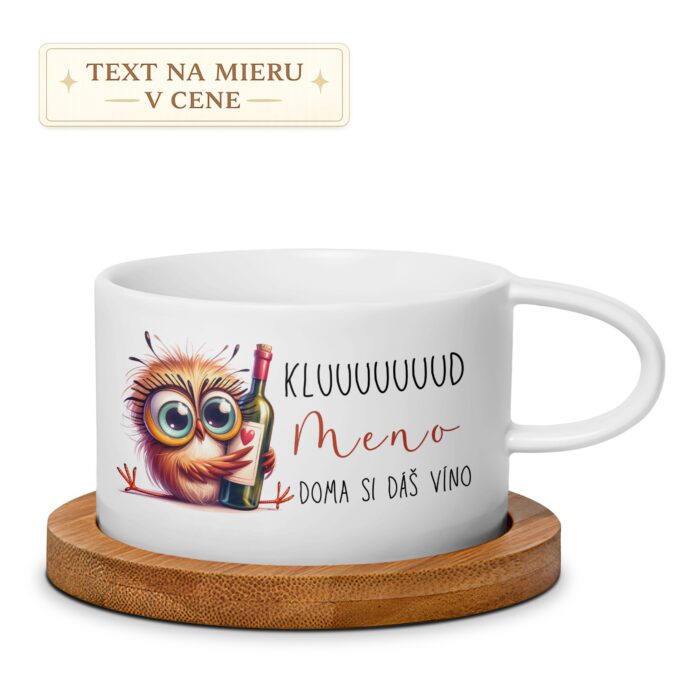 Hrnček – Kluuuuud, doma si dáš víno (meno na mieru) Hrnček – Kluuuuud, doma si dáš víno (meno na mieru)