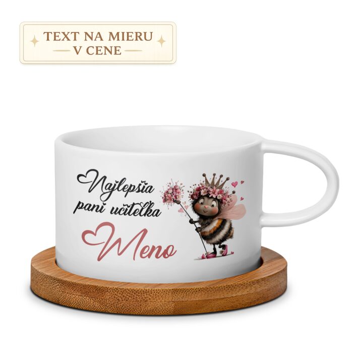 Hrnček – Najlepšia pani učiteľka s menom (včielka)
