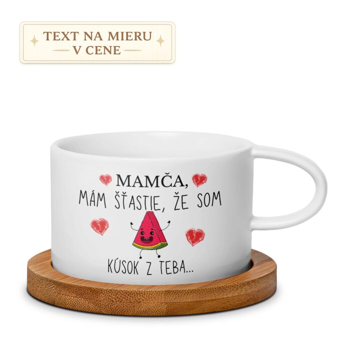 Hrnček pre mamu – Mamča, mám šťastie, že som kúsok z teba