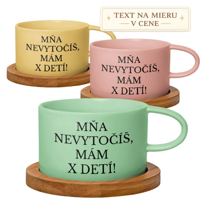 Hrnček Mňa nevytočíš, mám X detí! – personalizovaný hrnček s vlastným textom