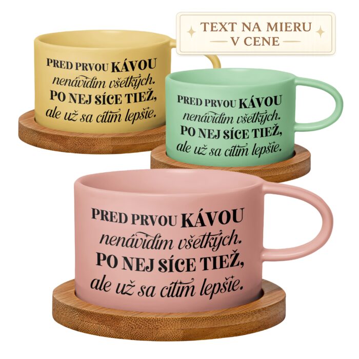 Hrnček makrónka Pred prvou kávou nenávidím všetkých