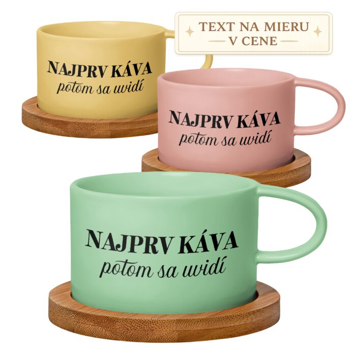 Hrnček makrónka Najprv káva potom sa uvidí