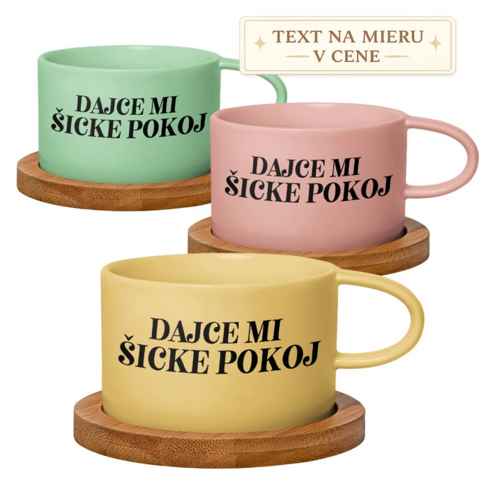 Hrnček makrónka Dajce mi šicke pokoj