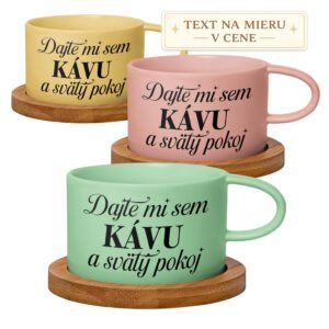 Hrnček makrónka Dajte mi sem kávu a svätý pokoj