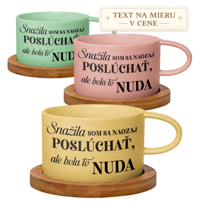 Hrnček makrónka Snažila som sa naozaj poslúchať, ale bola to nuda