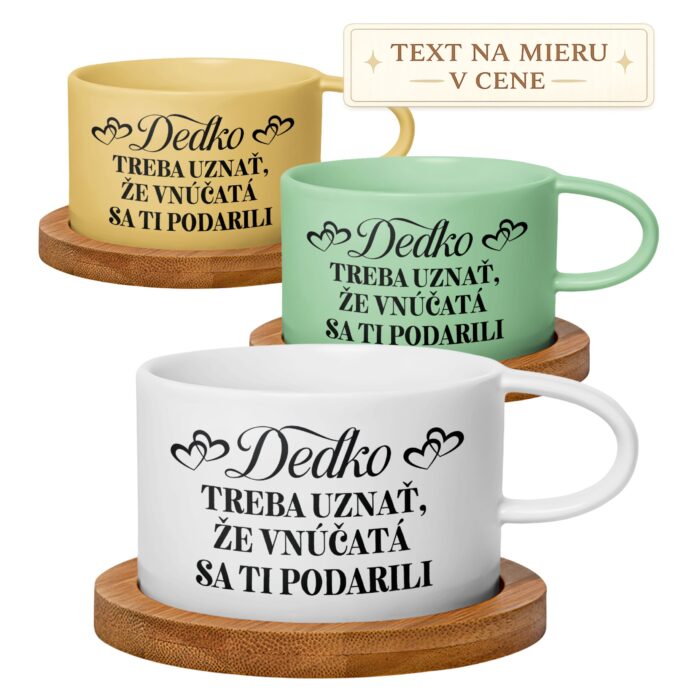 Hrnček pre dedka Dedko, treba uznať, že vnúčatá sa ti podarili Hrnček pre dedka Dedko, treba uznať, že vnúčatá sa ti podarili