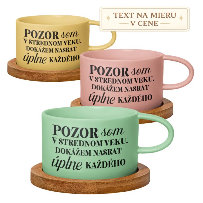 Hrnček makrónka Pozor som v strednom veku