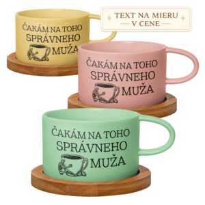 Hrnček makrónka Čakám na toho správneho muža