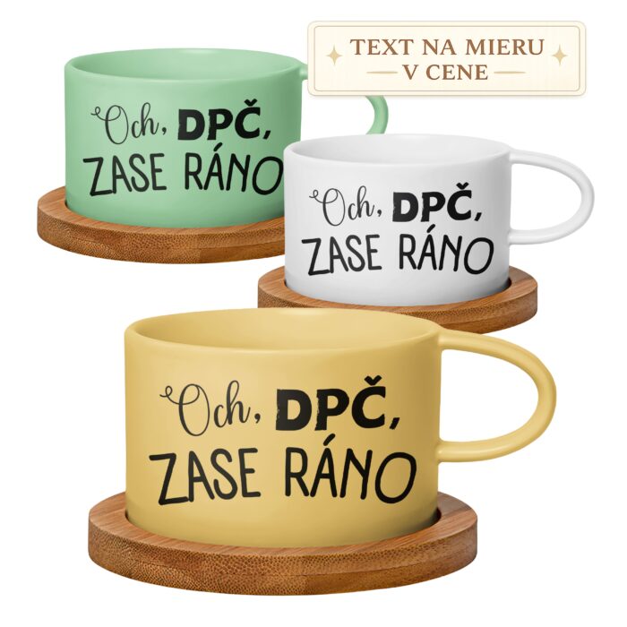 Hrnček makrónka Och, DPČ, zase ráno