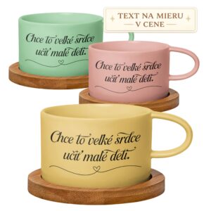 Hrnček makrónka Chce to veľké srdce učiť malé deti