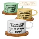 Hrnček makrónka Všetko najlepšie k narodeninám ty starý kohút