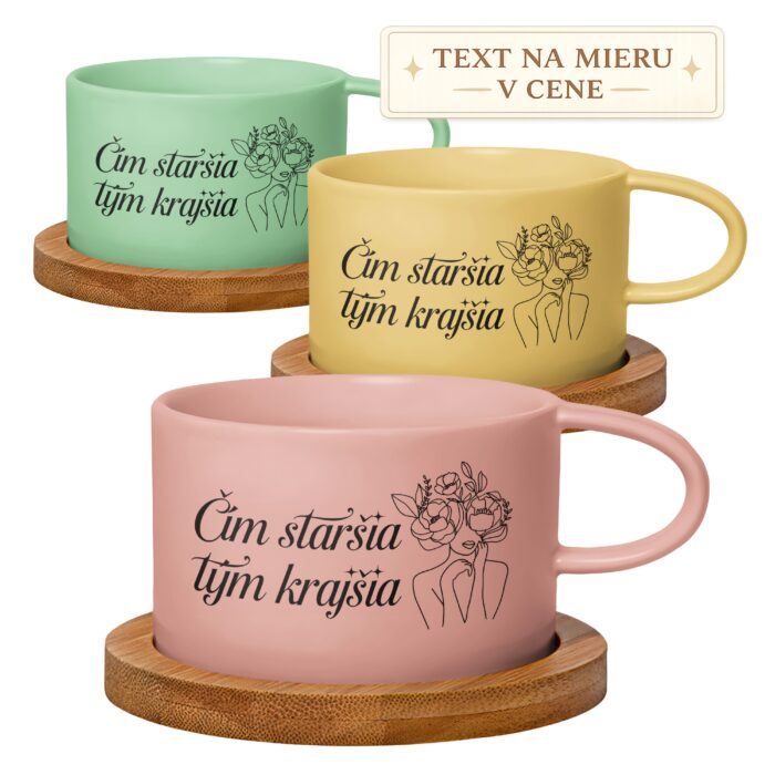 Hrnček makrónka Čím staršia, tým krajšia