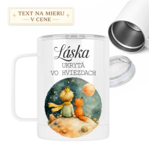 Termohrnček Láska ukrytá vo hviezdach – obojstranná potlač