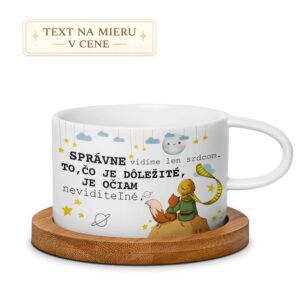 Hrnček makrónka Malý princ – Správne vidíme len srdcom