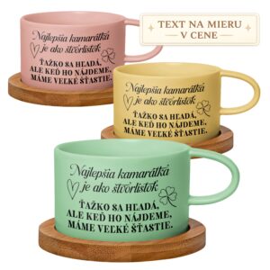 Hrnček makrónka – Najlepšia kamarátka je ako štvorlístok