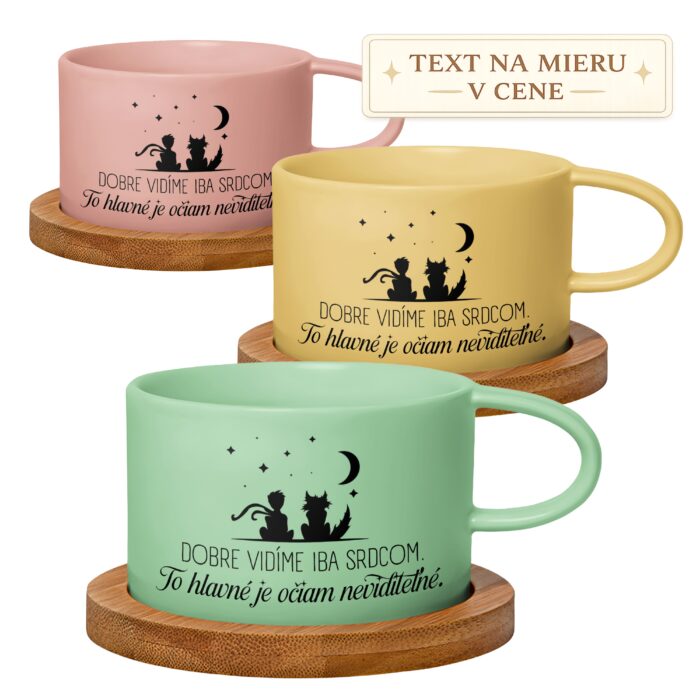 Hrnček makrónka – Dobre vidíme iba srdcom