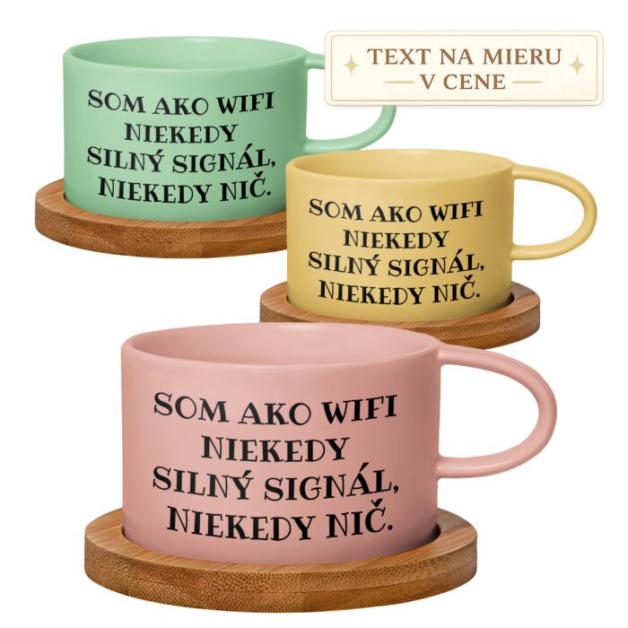 Hrnček makrónka – Som ako WiFi, niekedy silný signál, niekedy nič