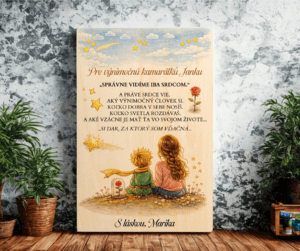 Darčeková tabuľa pre kamarátku s motívom Malého princa