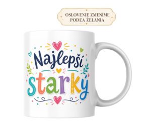 Hrnček Najlepší starký – farebný darček pre starého otca