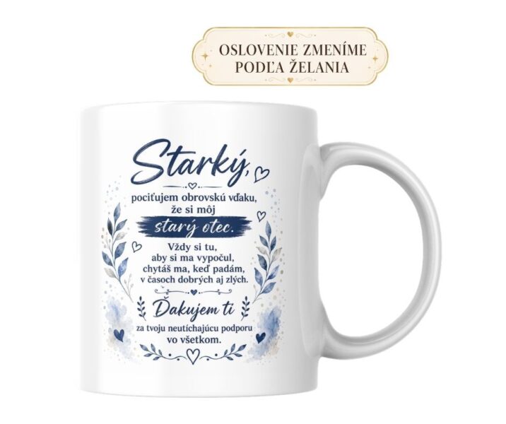 Hrnček pre starkého s poďakovaním