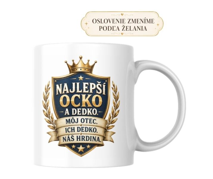 Hrnček Najlepší ocko a dedko – náš hrdina