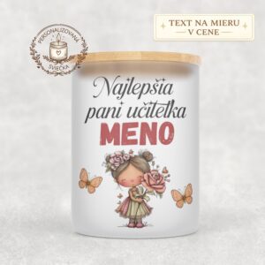 Sviečka pre pani učiteľku s vlastným venovaním