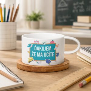 Hrnček makrónka Ďakujem, že ma učíte