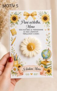 Domov 1 Darčeková kartička so sviečkou pre pani učiteľku