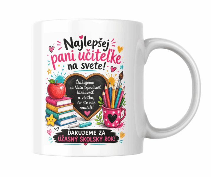 Hrnček pre najlepšiu pani učiteľku na svete