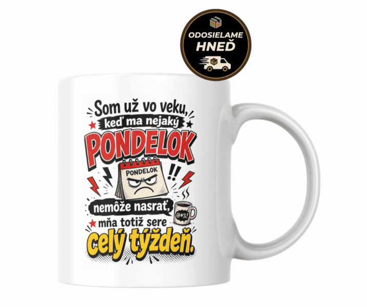 Hrnček Pondelok ma nemôže nasrať