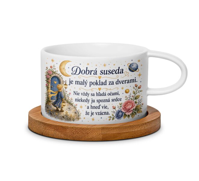 Hrnček makrónka Dobrá suseda – kolekcia Malý princ