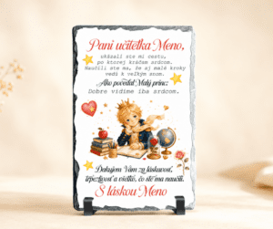Personalizovaná bridlica pre pani učiteľku s motívom Malého princa